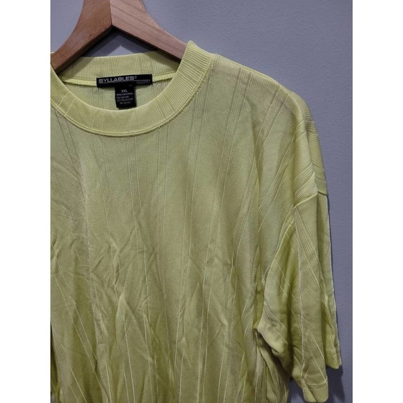 Vintage Syllables 90s yellow highlight tee - Picture 2 of 4
